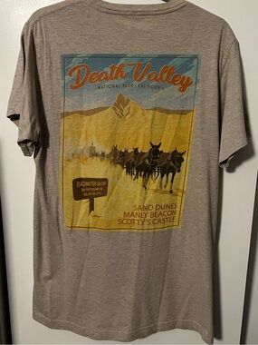Men's Death Valley Graphic Tee in Beige Brown